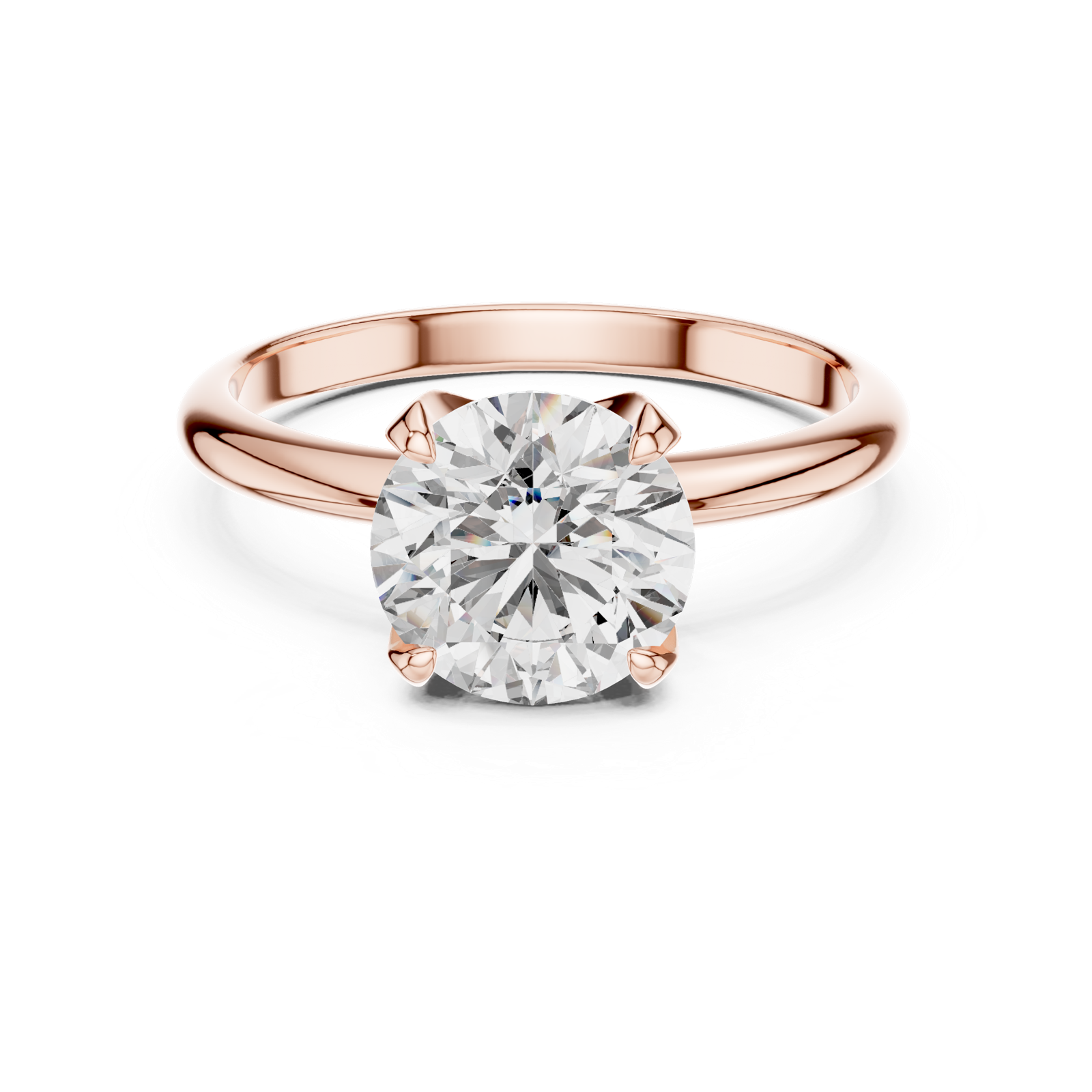 Gold Ring DDLR-050, Rose Gold, view 4