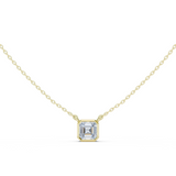 Gold Jewelry, Asscher center stone, Yellow Gold