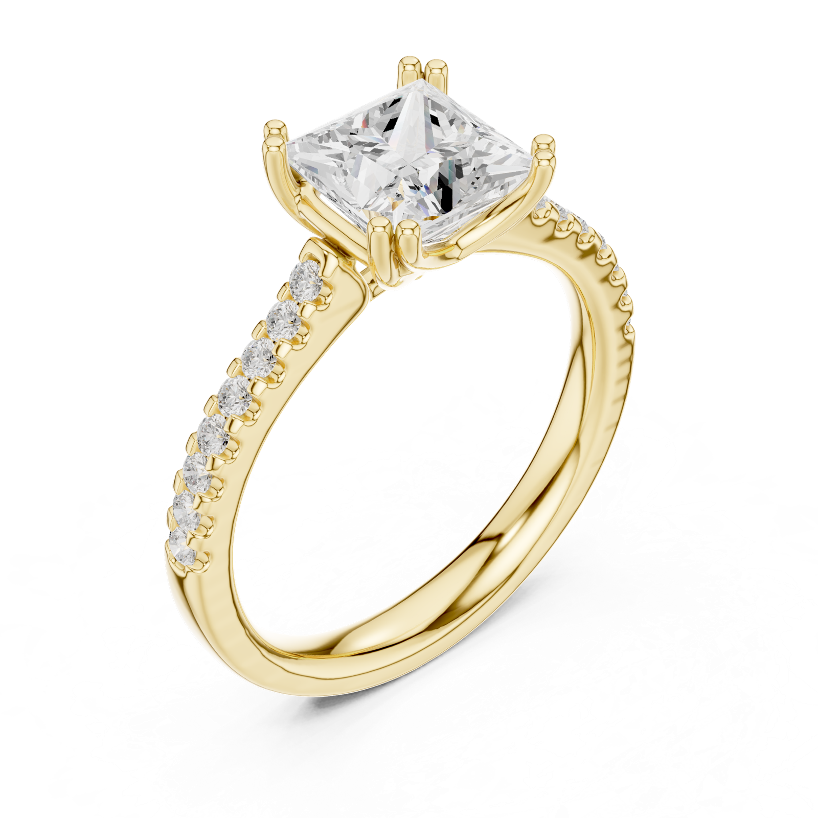 Gold Ring DDLR-735, Yellow Gold, view 2