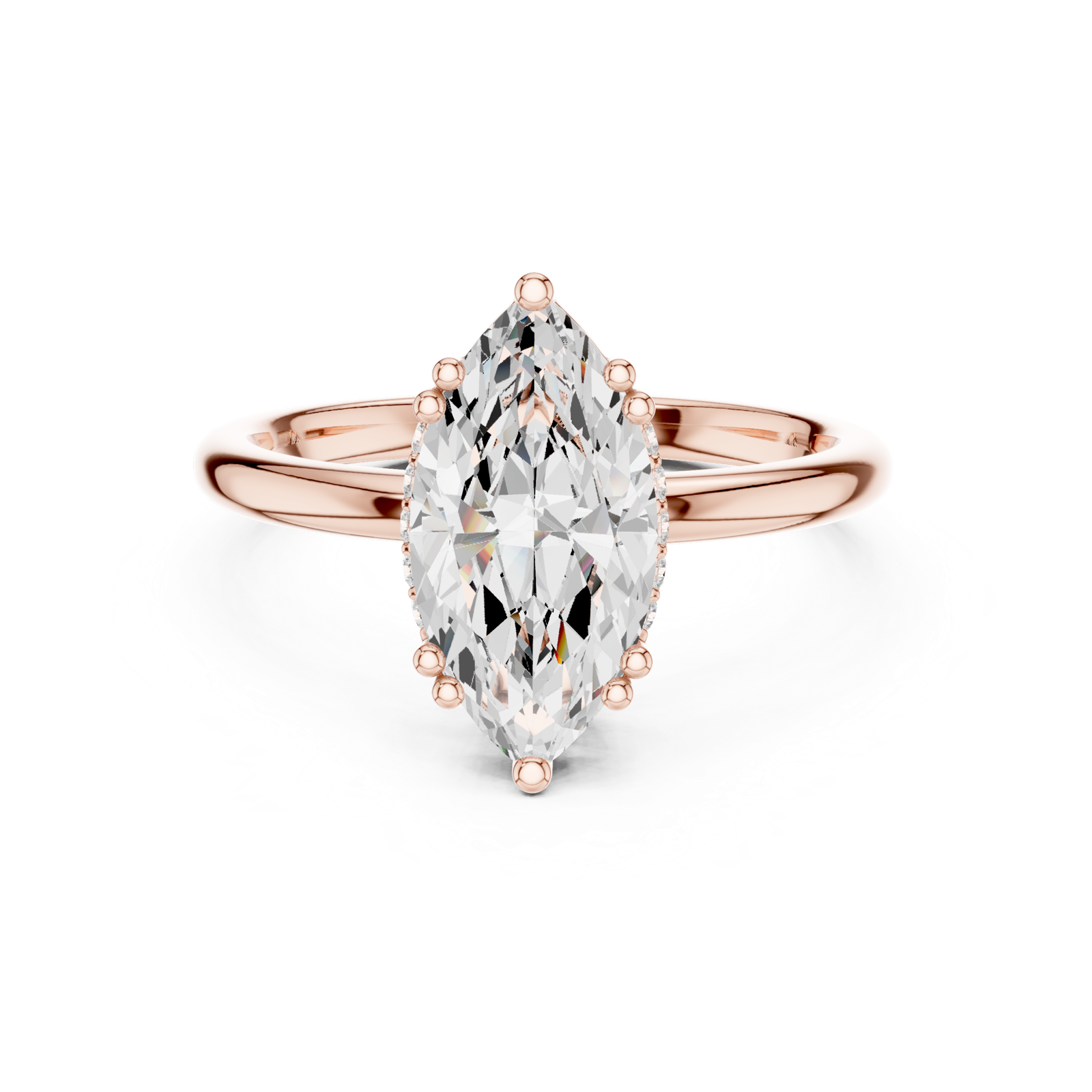Gold Ring DDLR-926, Rose Gold, view 4