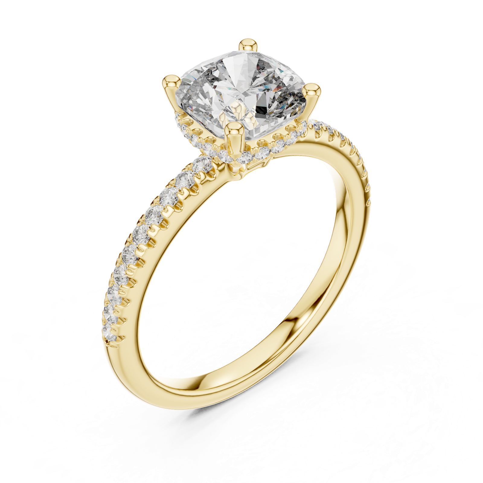Gold Ring DDLR-177, Yellow Gold, view 2