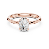 Gold Ring DDLR-573, Rose Gold, view 4