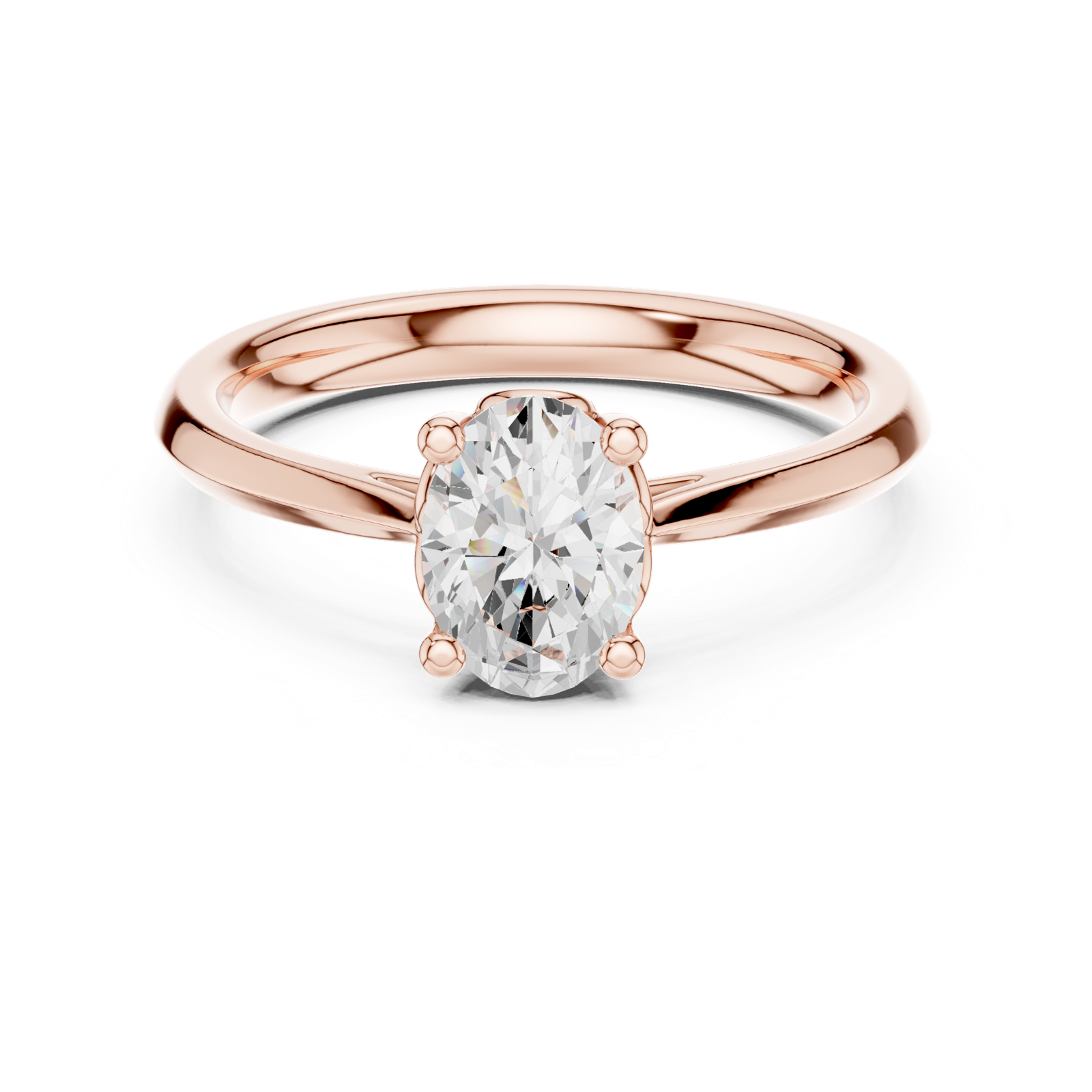 Gold Ring DDLR-573, Rose Gold, view 4