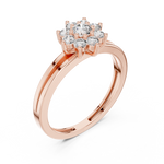 Gold Ring ALR-141, Rose Gold, view 2