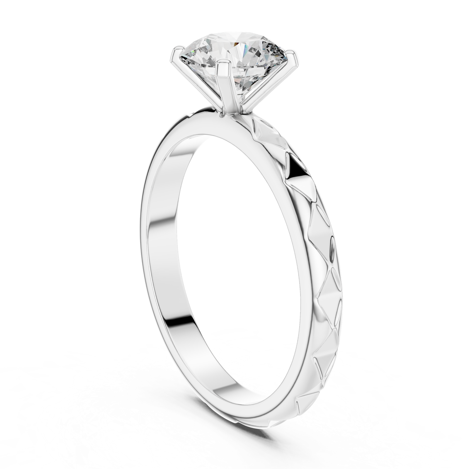 Gold Ring LR-0020, White Gold, view 1