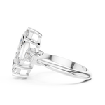 Gold Jewelry L35-67, Marquise center stone, White Gold, view 3