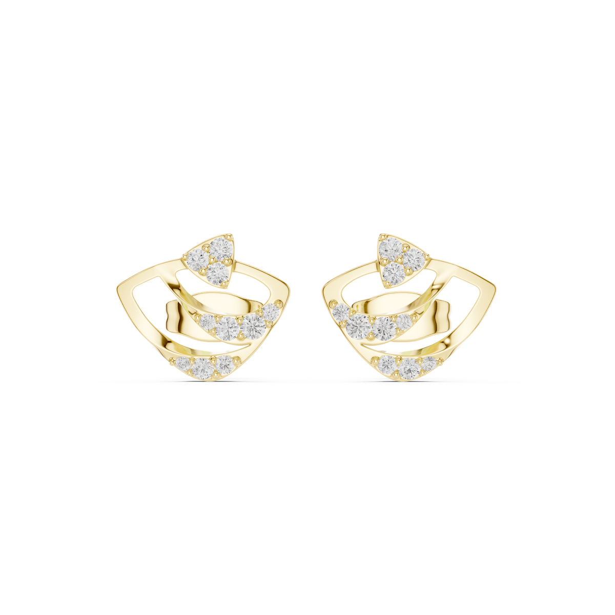 Gold Earrings SBER(38), Yellow Gold