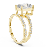 Gold Jewelry L35-39, Radiant center stone, Yellow Gold, view 1