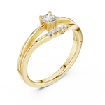 Gold Ring DDLR-830, Yellow Gold, view 2