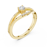 Gold Ring DDLR-830, Yellow Gold, view 2