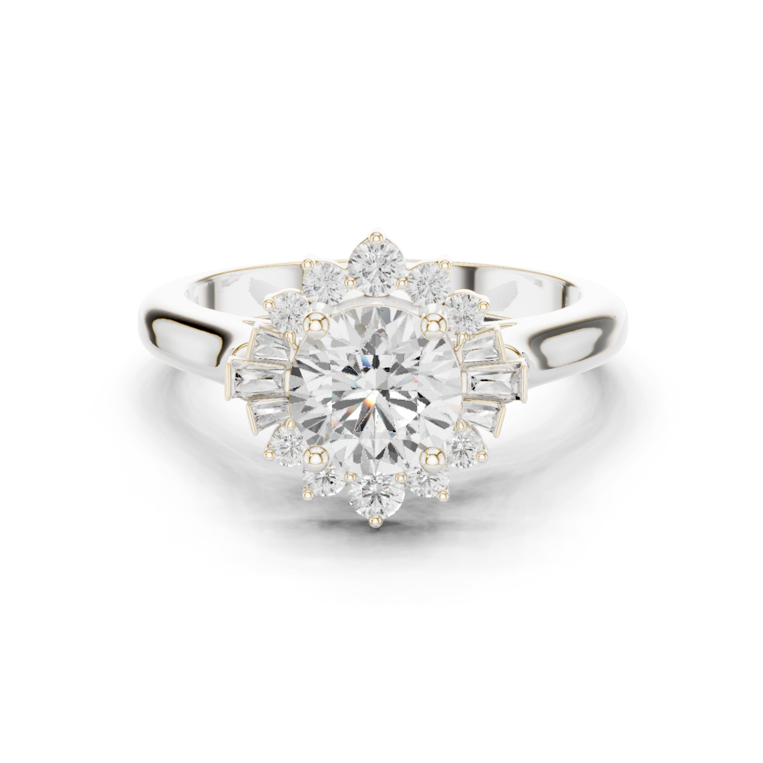 Gold Ring DDLR-334, White Gold