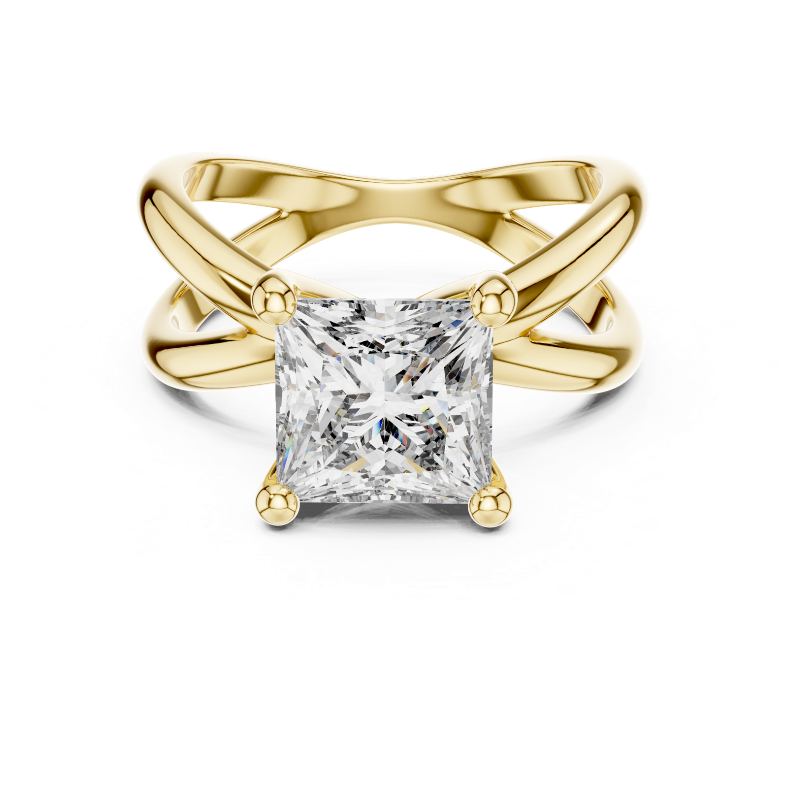 Gold Ring DDLR-051, Yellow Gold, view 4