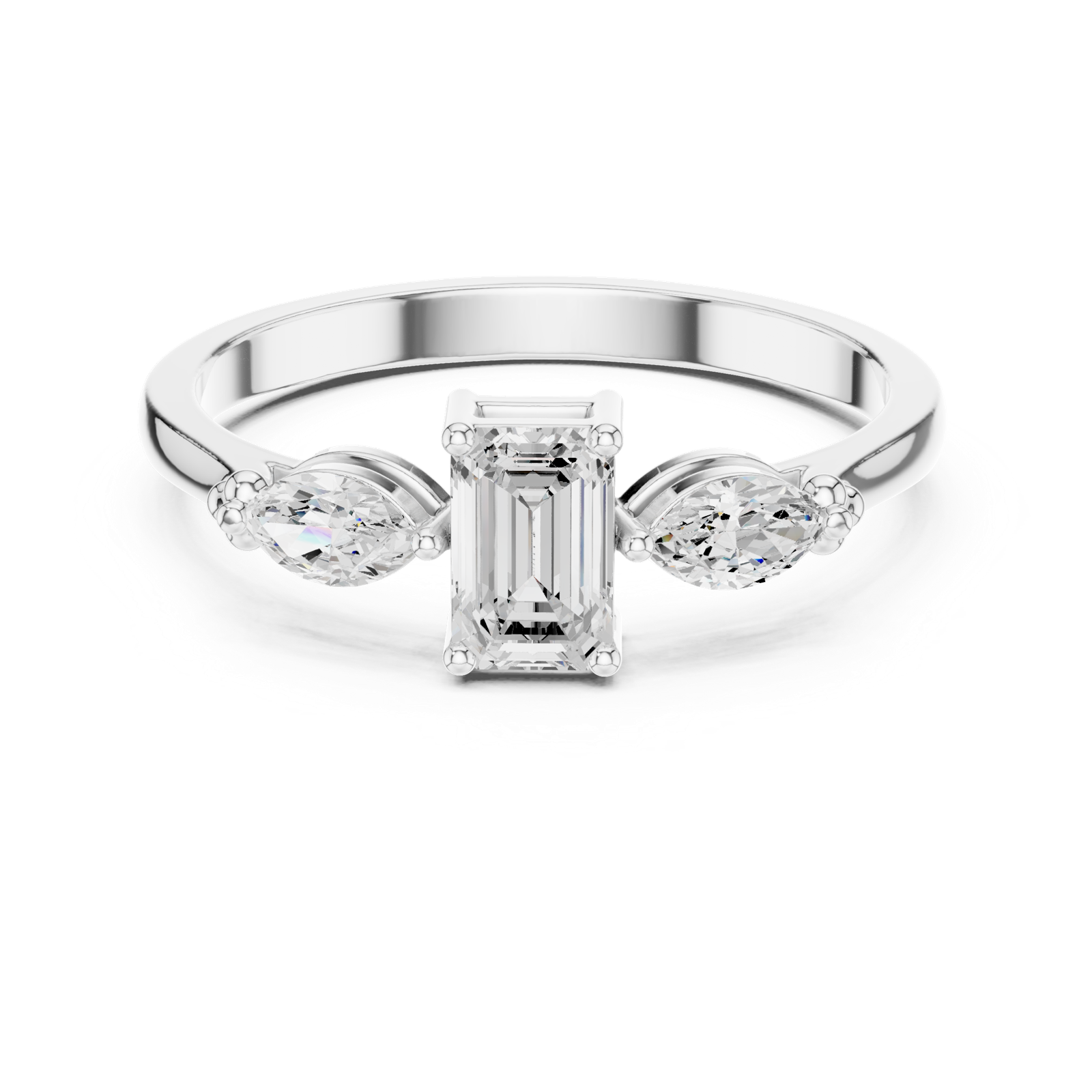 Gold Ring HLR-68, White Gold