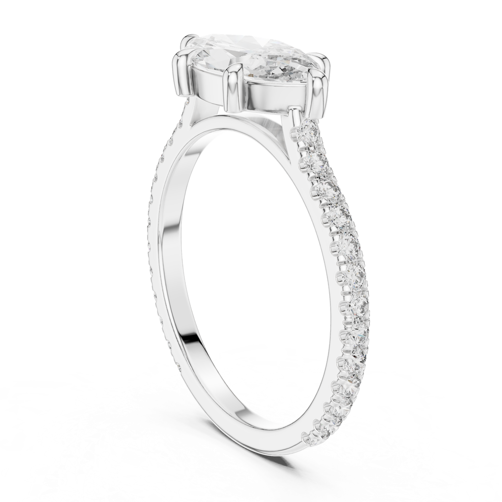 Gold Ring DDLR-201, White Gold