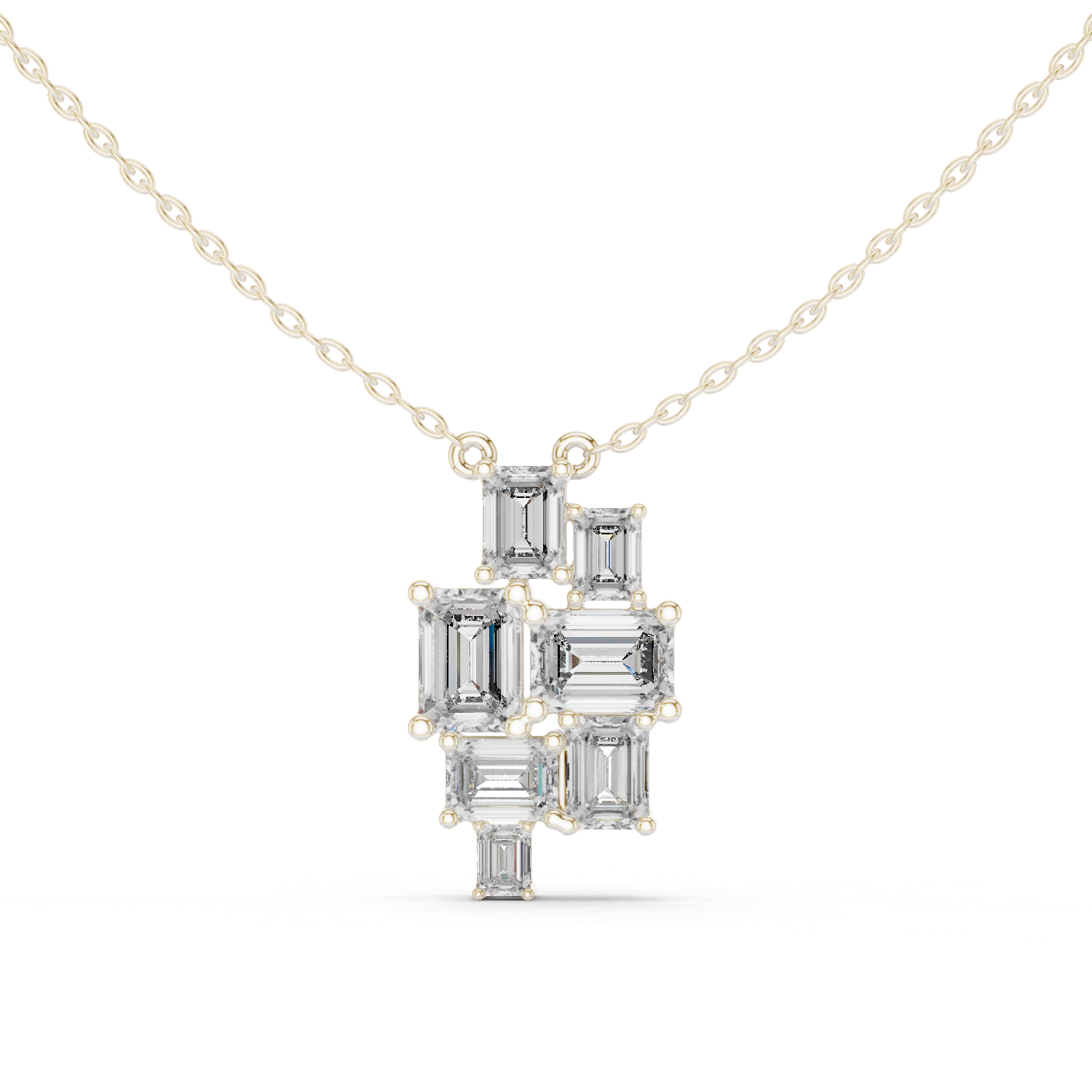 Gold Pendant GPD-0023, White Gold