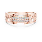 Gold Ring LR-01 (10), Rose Gold, view 4