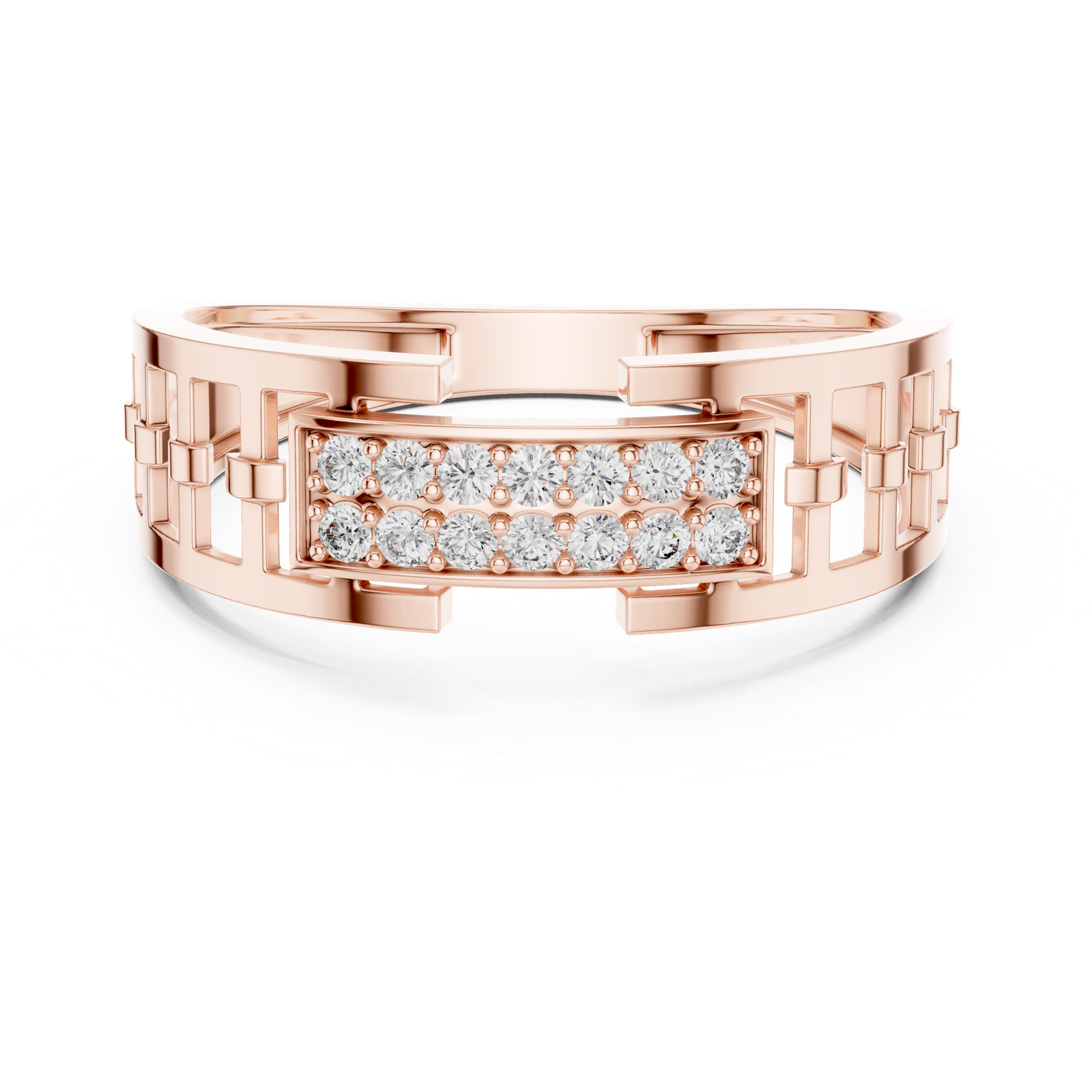 Gold Ring LR-01 (10), Rose Gold, view 4