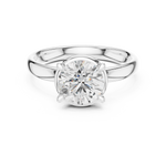 Gold Jewelry L36-10, Round center stone, White Gold, view 4