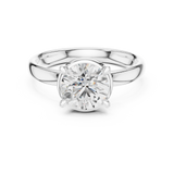 Gold Jewelry L36-10, Round center stone, White Gold, view 4