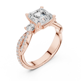 Gold Ring DDLR-1032, Rose Gold, view 2