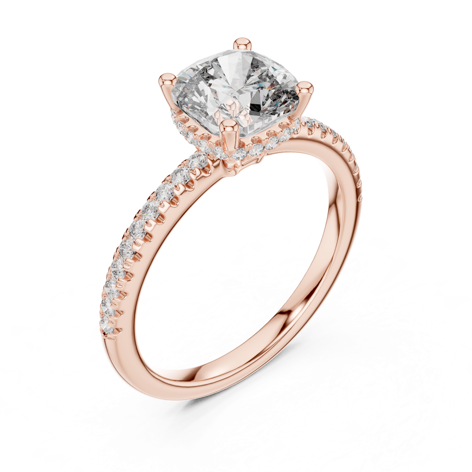 Gold Ring DDLR-177, Rose Gold, view 2