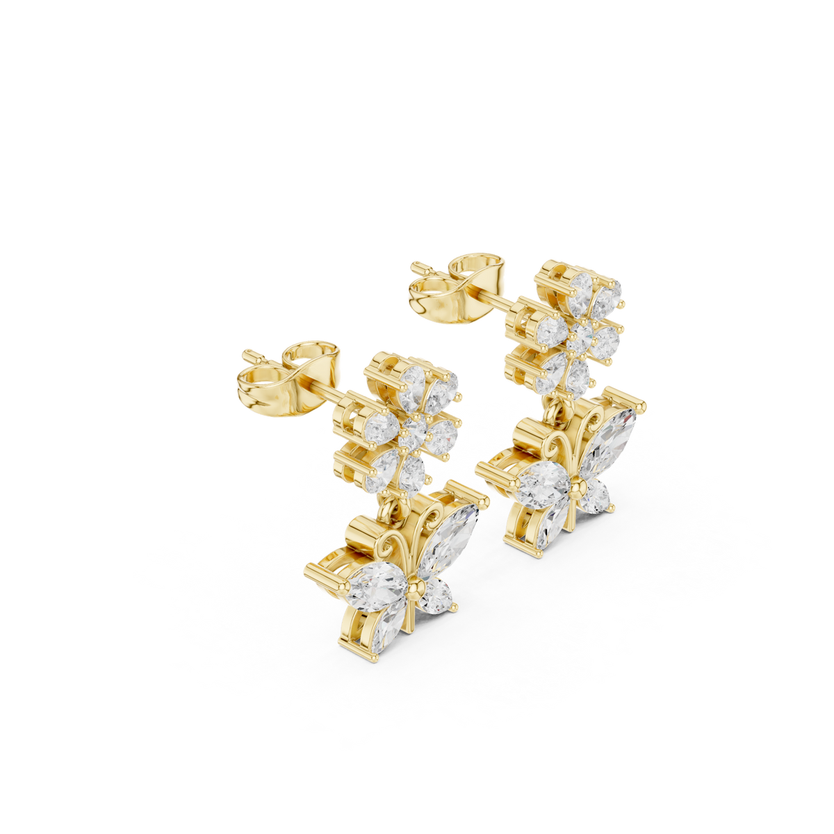 Gold Earrings AOMER, Yellow Gold, view 1