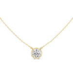Gold Jewelry DDPO-007, Round center stone, Yellow Gold, view 4