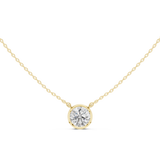 Gold Jewelry DDPO-007, Round center stone, Yellow Gold, view 4