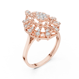 Gold Ring DDLR-822, Rose Gold, view 2