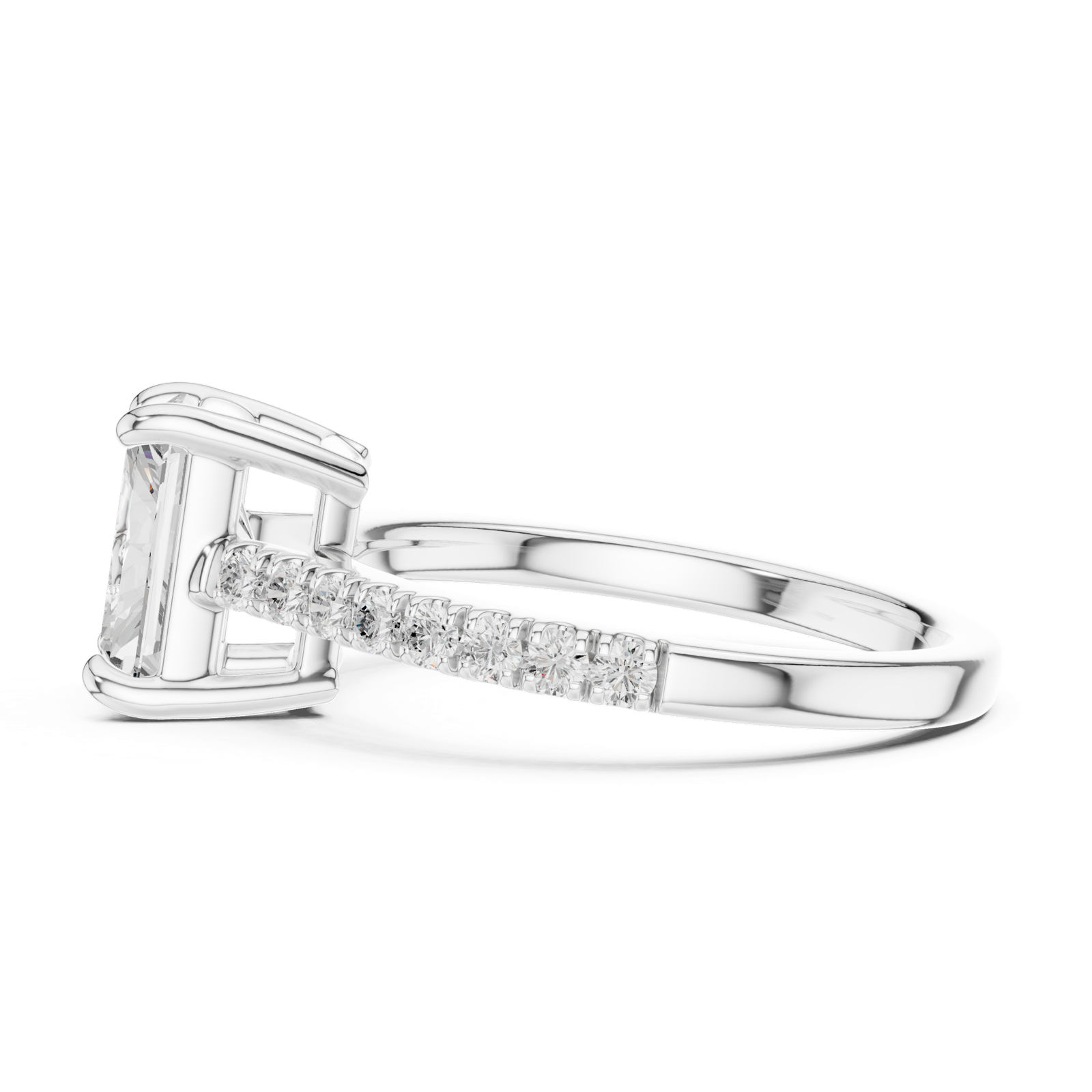 Gold Ring DDLR-881, White Gold, view 3