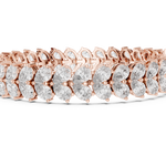 Gold Bracelet GLBR-0027, Rose Gold, view 3