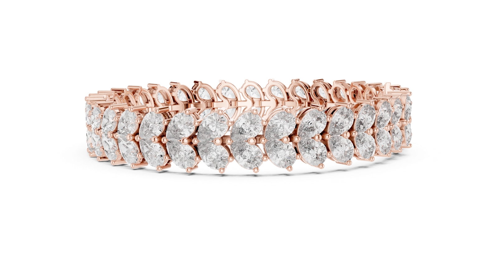 Gold Bracelet GLBR-0027, Rose Gold, view 3