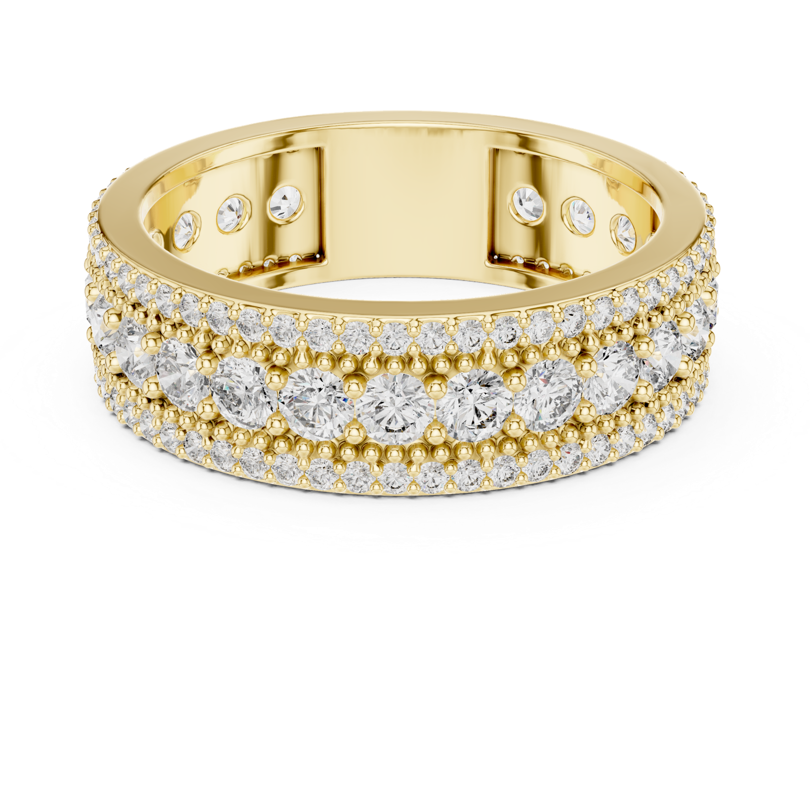 Gold Ring DDLR-224, Yellow Gold, view 4