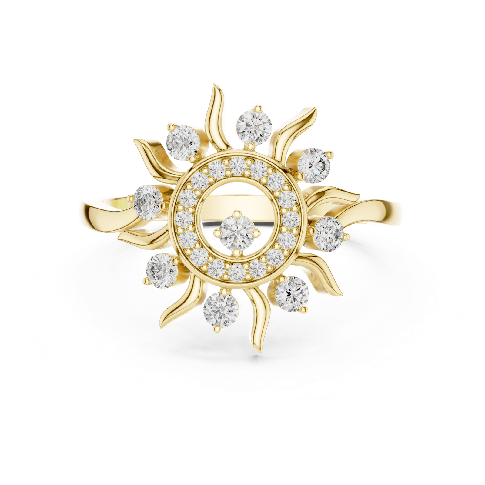 Gold Ring DR-6294, Yellow Gold, view 4
