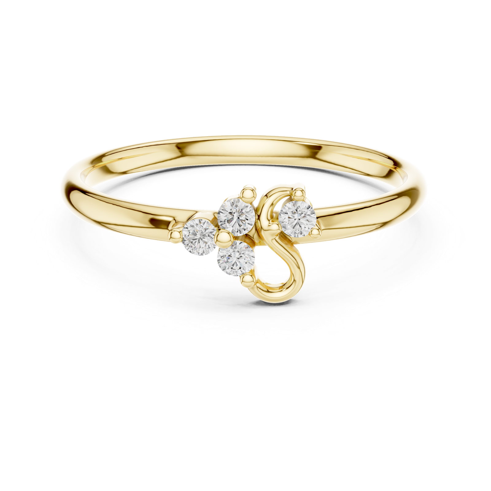 Gold Ring 1 (360), Yellow Gold, view 4