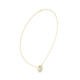 Gold Jewelry DDPO-007, Pear center stone, Yellow Gold, view 1