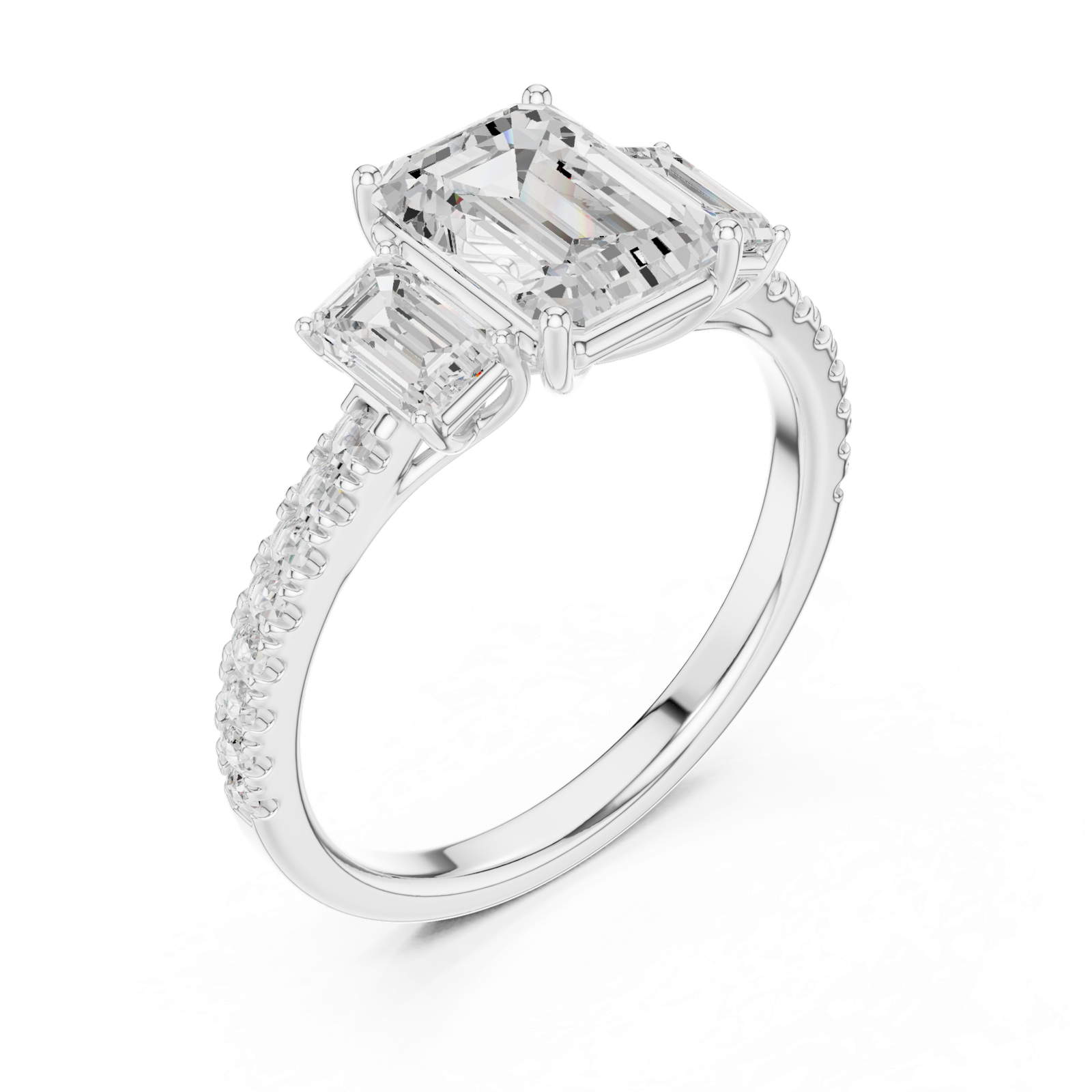 Gold Ring DDLR-790, White Gold, view 2