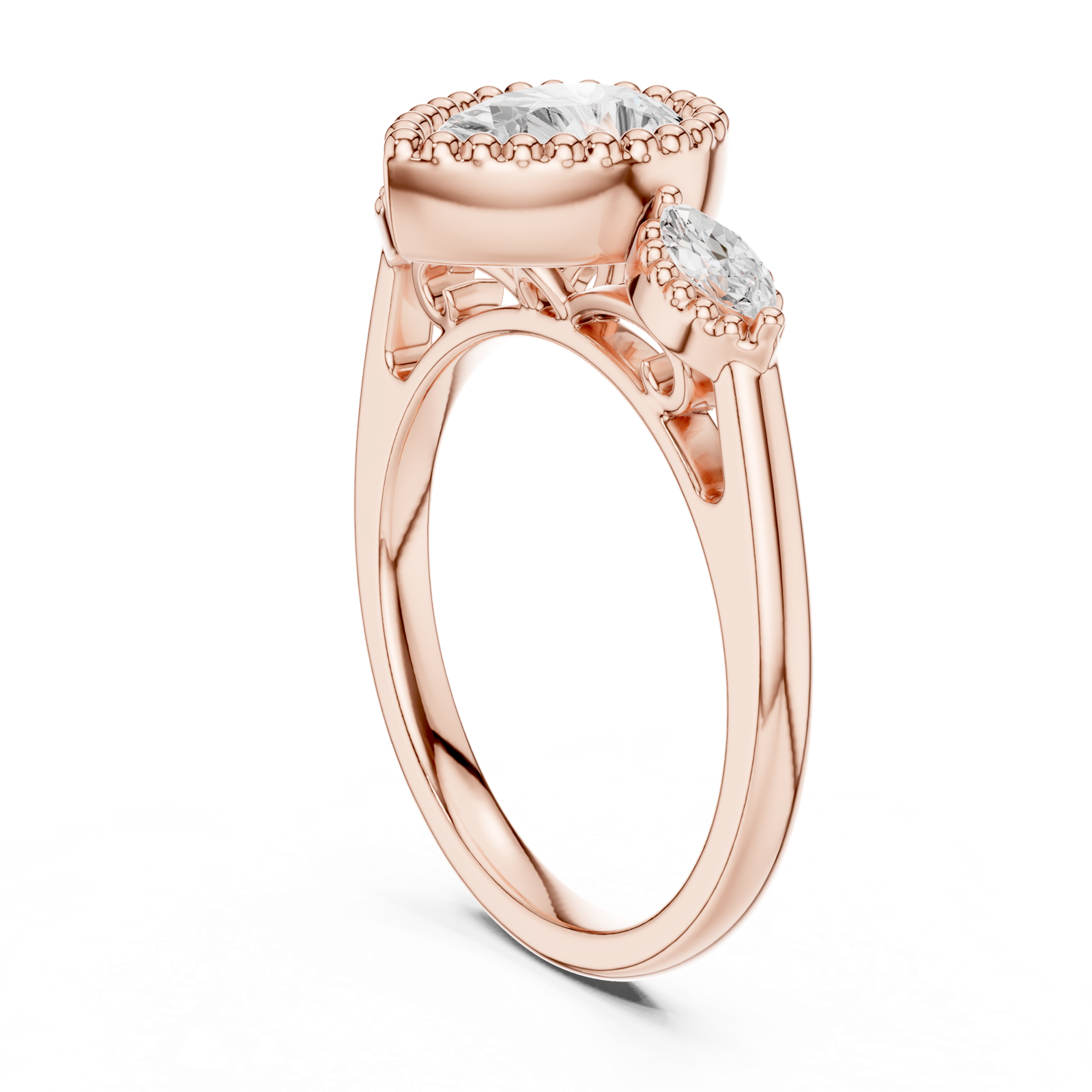 Gold Ring DDLR-275, Rose Gold, view 1