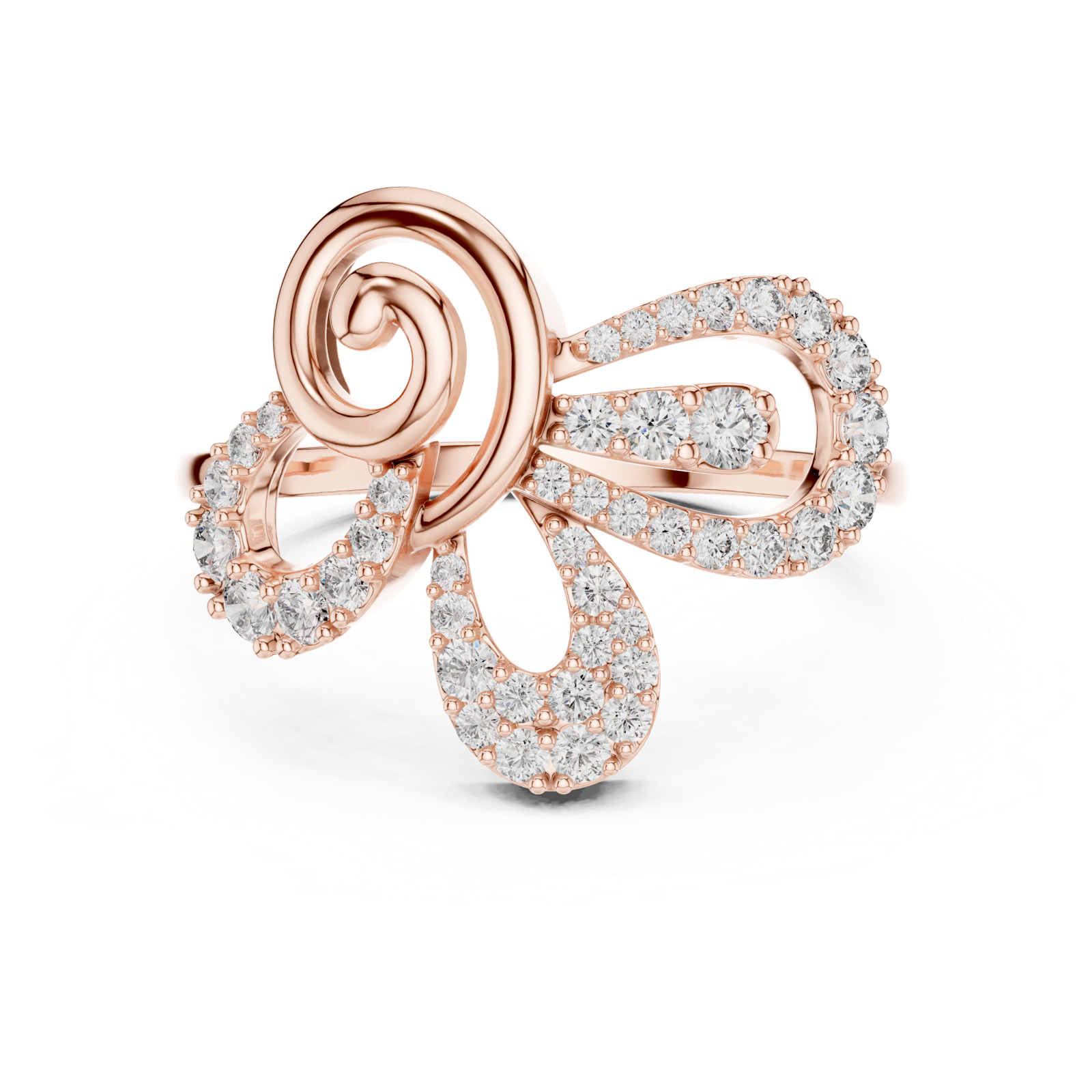 Gold Ring LR-01 (53), Rose Gold, view 4