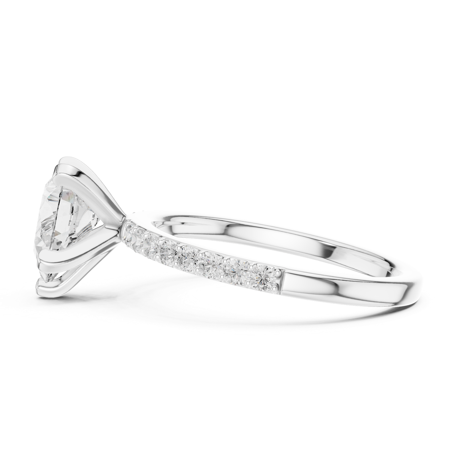 Gold Ring DDLR-889, White Gold, view 3