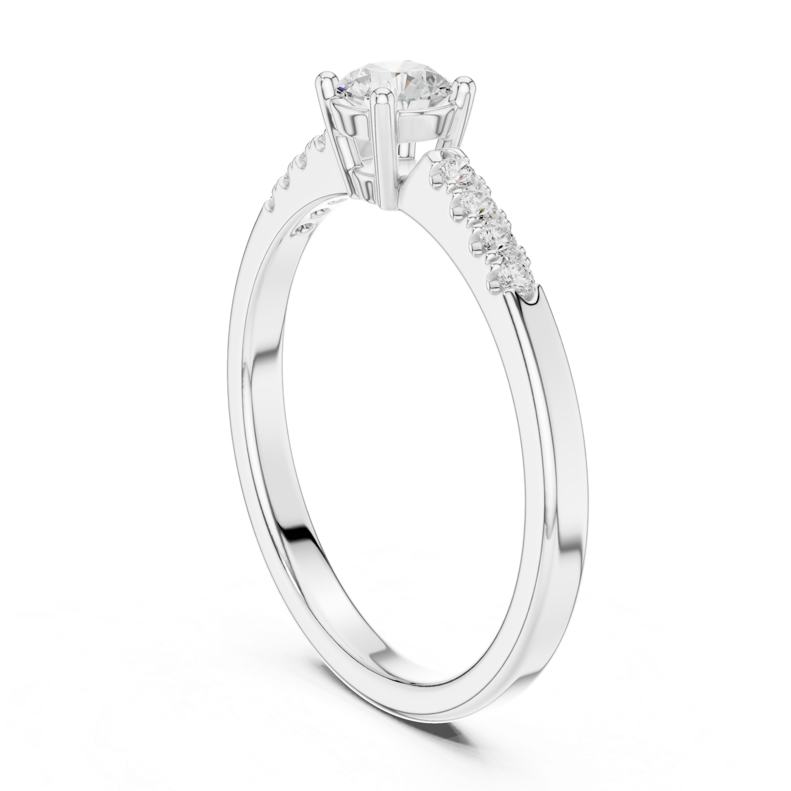 Gold Ring DDLR-834, White Gold, view 1