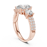 Gold Ring DDLR-718, Rose Gold, view 1