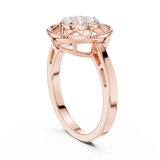 Gold Ring DDLR-689, Rose Gold, view 1