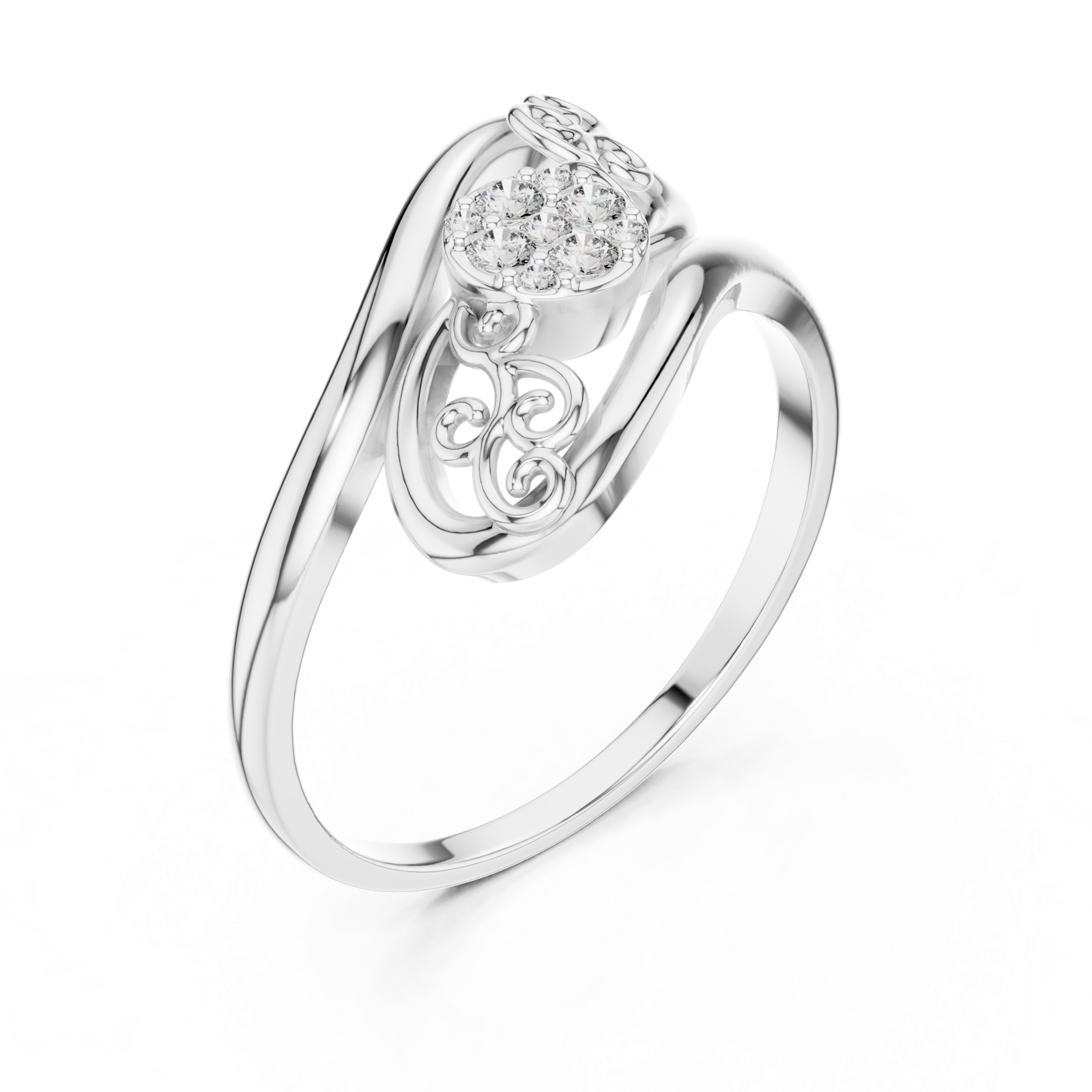Gold Ring 1 (253), White Gold, view 2