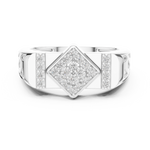 Gold Ring LR-01 (44), White Gold, view 4