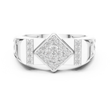 Gold Ring LR-01 (44), White Gold, view 4