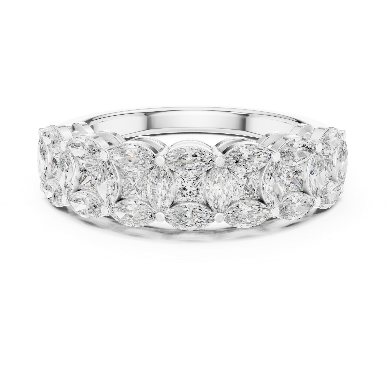 Gold Ring DDLR-246, White Gold, view 4