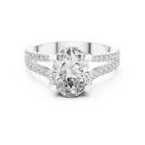 Gold Ring DDLR-183, White Gold, view 4