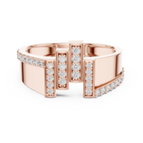Gold Ring LR-01 (28), Rose Gold, view 4