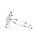 Gold Ring DR-6263, White Gold, view 3